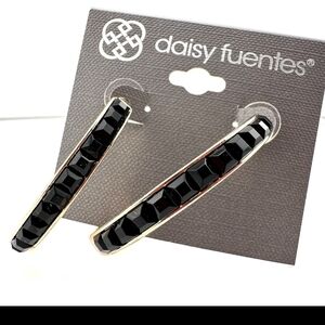 Daisy Fuentes Black and Gold Earrings